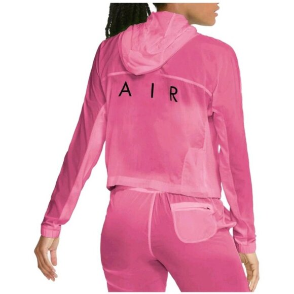 Nike Air Windbreaker Anorak Jacket & Joggers Set Sz Medium Pink FLAWS - Picture 2 of 14